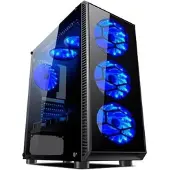 L-Link AVATAR, Tower, PC, Schwarz, Blau, Taschenlüfter, 15,5 cm