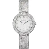 Bulova 96L329 Damenuhr Quarz Champagne Silberfarben