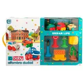 CB Toys Stadtteppich Mit Weichen Fahrzeugen Für Kindergartenkinder 144x100 Cm
