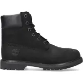 Timberland für Damen. TB18658A0011 Lederstiefel 6 Zoll schwarz (38.5 W), Wohnung, Schnürsenkel, Lässig
