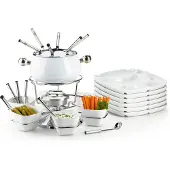MÄSER Fonduetopf Set, 28 Stk. tlg. Edelstahl