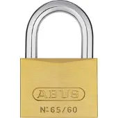 ABUS 65/20, Herkömmliches Vorhängeschloss, Tastensperre, Unterschiedliche Schließung, Messing, Messing, U-förmig