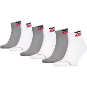 Levi's Unisex 6er Pack Sportsocken - Mid Cut SPRTWR, Logo, ECOM