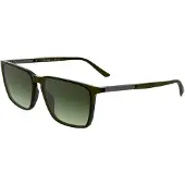 Calvin Klein CK25505S Herren-Sonnenbrille Vollrand Eckig Kunststoff-Gestell, grün