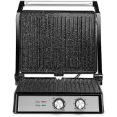 Orbegozo 4580 Multifunktionsgrill - ölfreies Kochen mit Power de 2000w - große Kochfläche de flip-top cooking - antihaftbeschichtet und leicht de reinigen - einstellbarer Thermostat - Timer -