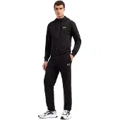 EA7 für Herren. 8NPV62_PJVRZ Trainingsanzug Core Identity schwarz (XS), Lässig, Sportlich, Baumwolle, Multisport, Langarm