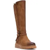 Refresh für Damen. 17321202-CAMEL Stiefel 173212 braun (38), 1 bis 3 cm, Reißverschluss, Lässig