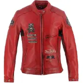 Helstons X Helstons Pretty Damen Motorrad Lederjacke, rot, M