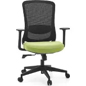 Hjh OFFICE Home Office Bürostuhl Sedito Schreibtischstuhl mit Armlehnen Stoff / Netzstoff Drehstuhl
