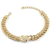 GUESS JUBN05453JWYGT/U Damen-Kette Multi Heart Goldfarben