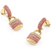 GUESS JUBE05407JWYGPKT/U Damen-Creolen Pave Schloss Ohrringe Goldfarben