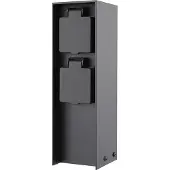 LumenXL Steckdosensäule für Außen - IP44, 2 Steckdosen