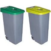 Denox Pack Open Recyclingbehälter 110l 2 Einheiten