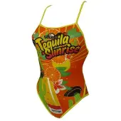 Turbo Tequila Sunrise Badeanzug Mit Dünnen Trägern