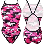 Turbo Revolution Camo Letters Badeanzug