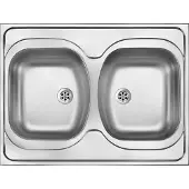 Deante ZM6 stainless 2-bowl sink - drop-in