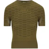 Q36.5 Unterhemd Base Layer 2 mit kurzen Ärmeln, Grün-Braun, Größe XXS/XS