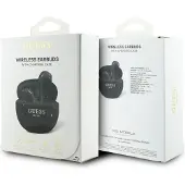 GUESS TWS-Kopfhörer mit glänzendem Effekt, eiförmig bedrucktem Logo, schwarz