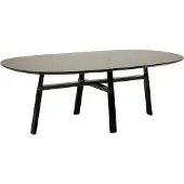 Ebuy24 Cross Dan-Form Esstisch 75x220cm Furnier Esche schwarz.