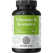 Nature Love Vitamin B Komplex – 500µg Vit B12 180 Kapseln 8 B-Vitamine B1, 2, 3, 5, 6, 7, 9, 12 84 g