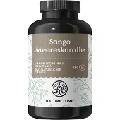 Nature Love Sango Meereskoralle - 180 Kapseln Calcium(20%) & Magnesium(10%) 109 g