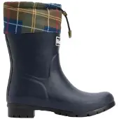 Barbour Gummistiefel Mowbray Mid Welly Damen Navy Classic Tartan-Schuhgröße 37