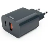 Hama Schnellladegerät, 1x USB-C, 1x USB-A, PD, 20 W, Anthrazit (00086441)