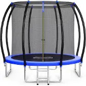 Monzana Trampolin Ø 305 cm Rheinland GS Zertifiziert Komplettset inkl. Sicherheitsnetz Innen Leiter Randabdeckung Kindertrampolin Gartentrampolin