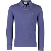 Gant Langarm-Poloshirt „Regular Shield“, Blau M