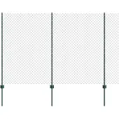 vidaXL Maschendrahtzaun mit Pfosten 10 x 1,5 m PVC-beschichteter Stahl