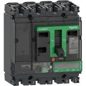 Schneider Electric C16H47E100 Kompaktleistungsschalter ComPacT NSX160H, 70kA/415 VAC, MicroLogic 7.2 E Vigi 100 A, 4P4D