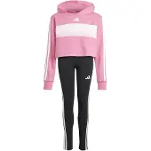 Adidas Mädchen-Leggings und Kapuzenpullover-Set Essentials Tiberio 3 Stripes
