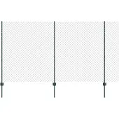 vidaXL Maschendrahtzaun mit Pfosten 10 x 1,4 m PVC-beschichteter Stahl