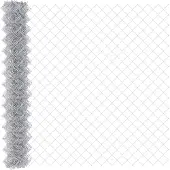 vidaXL Kettenzaun 10 x 1,6 m Verzinkter Stahl Silber