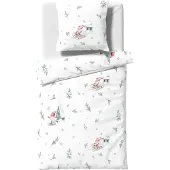 Fleuresse Aspen Biber Bettwäsche 135x200 Wichtel Zweige Häuser Schnee 434551-04