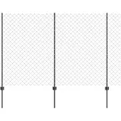 vidaXL Maschendrahtzaun mit Pfosten 10 x 1,5 m PVC-beschichteter Stahl