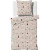 Fleuresse Aspen Biber Bettwäsche 135x200 Nussknacker Zweige Kugeln 434475-07
