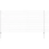 vidaXL Euro-Zaun mit Pfosten 25 x 1,2 m Verzinkter Stahl Silber Netz