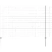 vidaXL Euro-Zaun mit Pfosten 10 x 1,6 m Verzinkter Stahl Silber Netz