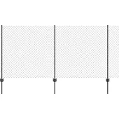 vidaXL Maschendrahtzaun mit Pfosten 10 x 1,2 m PVC-beschichteter Stahl