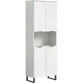 Xonox Badezimmerschrank Hochschrank Riff | weiß