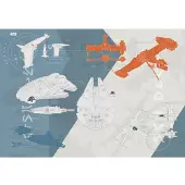 Komar Fototapete "STAR WARS Technical Plan - Größe 368 x 254 cm" bedruckt glatt Kinderzimmer