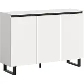 Ebuy24 Sideboard Kommode Tomasa | weiß / schwarz
