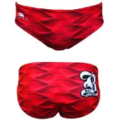 Turbo Red Waves Badeslip