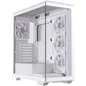 Einarex Prisma S700 RGB White Gehäuse aus gehärtetem Glas Platz für 9 Lüfter ATX Midi-Tower