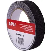 APLI Strapazierfähiges PVC-Anti-Rutsch-Band 25mm x 5m Schwarz