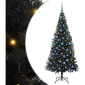 vidaXL Weihnachtsbaum Schwarz 180 cm PVC