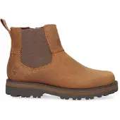 Timberland Unisex für Kinder. TB0A28PC3581 Braune Courma Chelsea-Lederstiefel (25), Wohnung, Reißverschluss, Klettverschluss, Lässig, Kinder