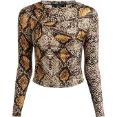 Faina Damen Bluse in Schlange Kamel | Gr.: S