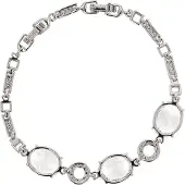 Faina Women Link Bracelet in Silver White | Gr.: onesize